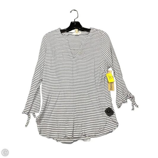 Top Long Sleeve By Michael By Michael Kors In Striped Pattern, Size: Xl