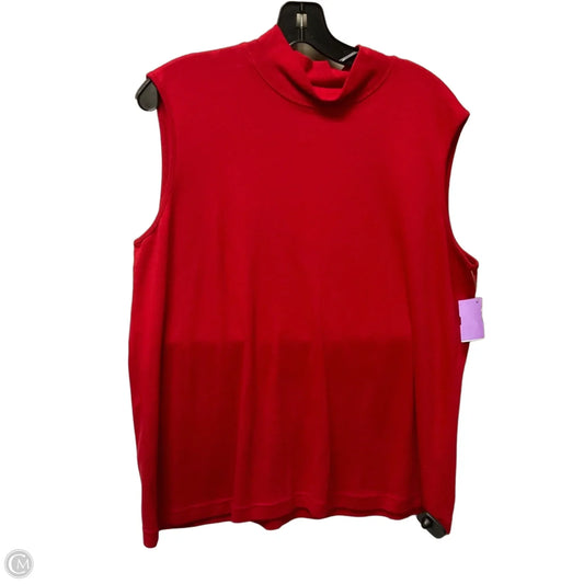 Top Sleeveless By Clothes Mentor In Red, Size: Xl