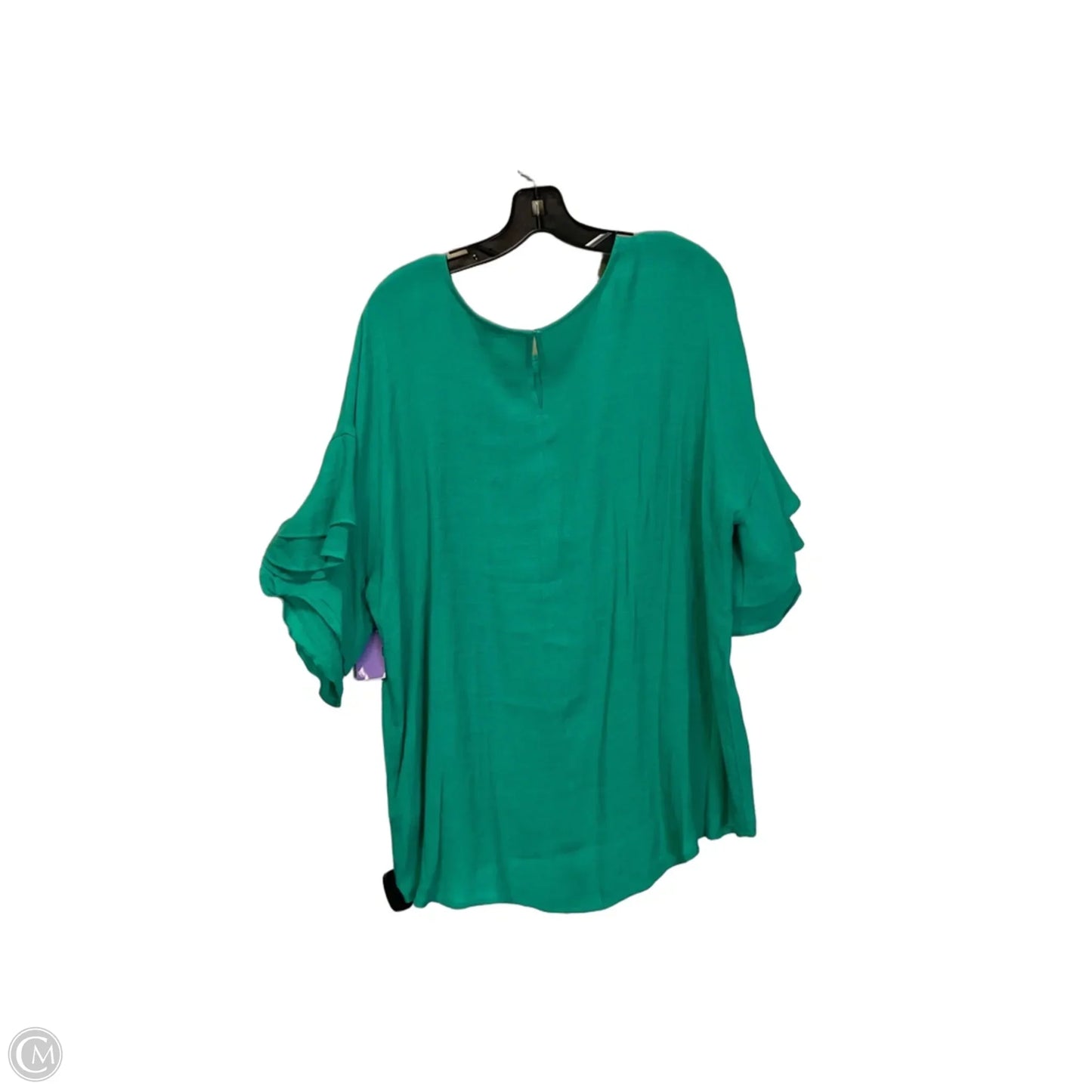 Top Short Sleeve By Cato In Green, Size: Xl