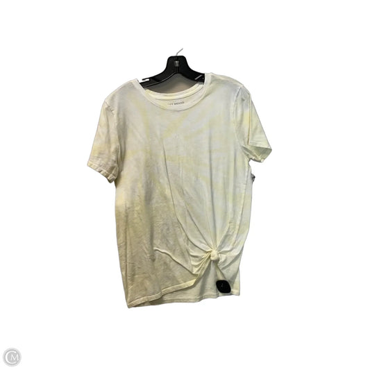 Top Short Sleeve By Lucky Brand In Yellow, Size: L
