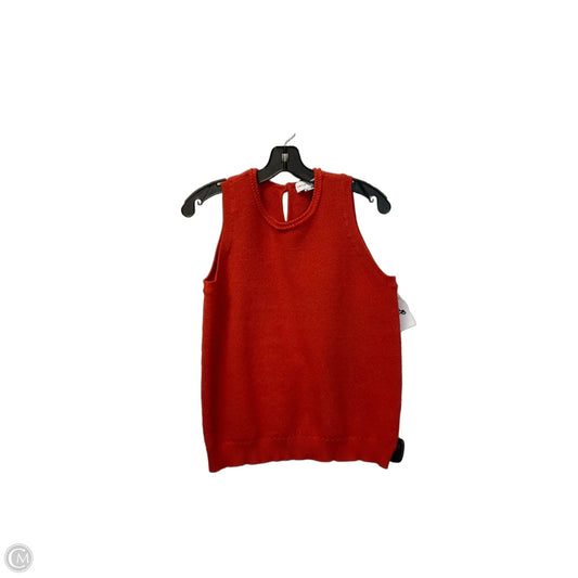 Top Sleeveless By Free Assembly In Red, Size: L