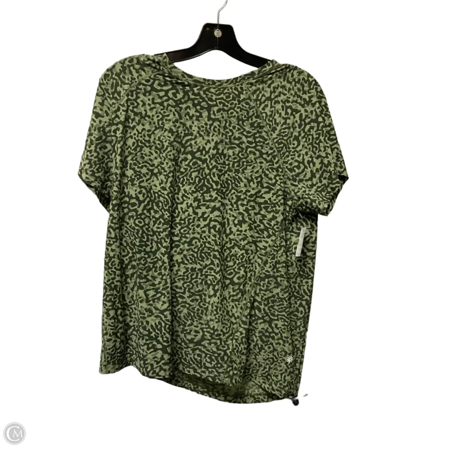 Athletic Top Short Sleeve By Athleta In Green, Size: L