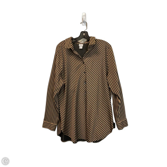 Top Long Sleeve By Chicos In Tan, Size: 16