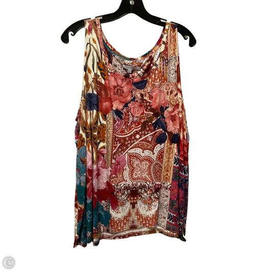 Top Sleeveless By Chicos In Red, Size: Xl
