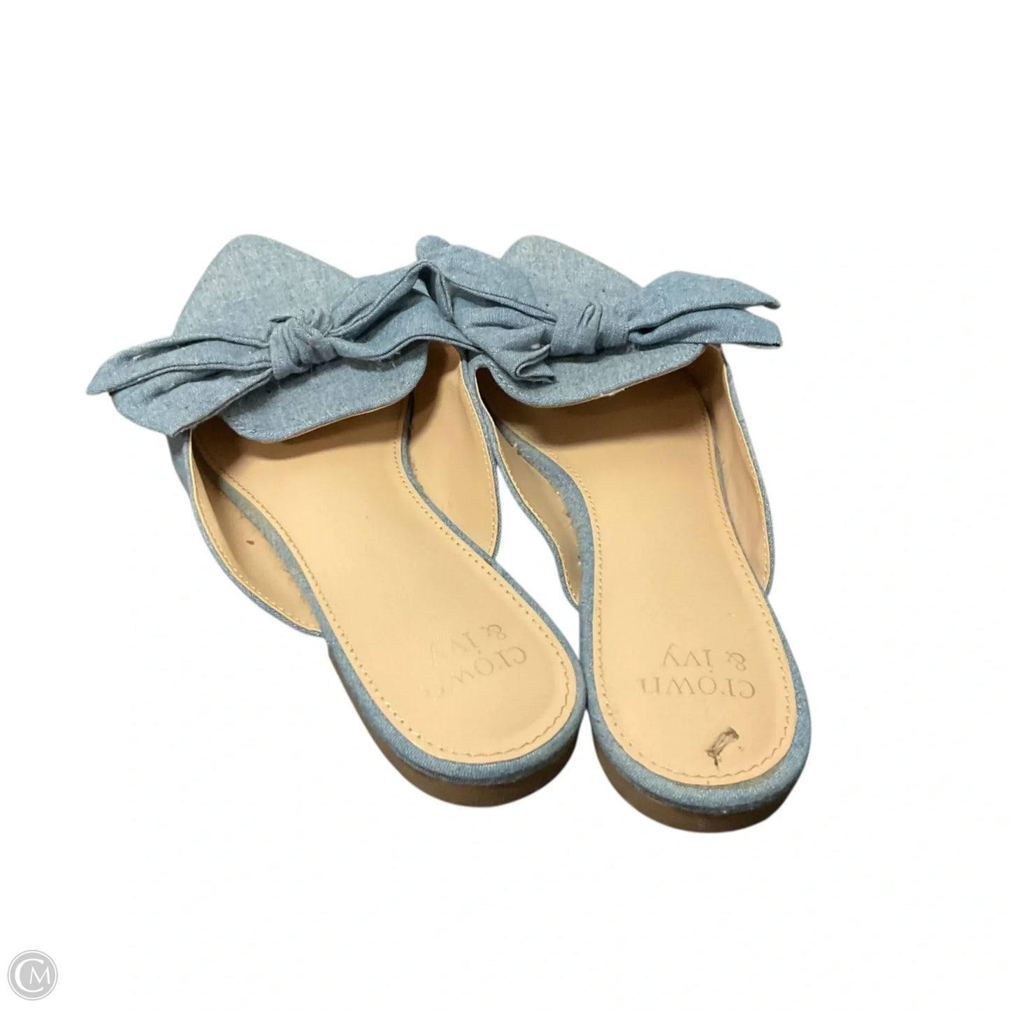 Shoes Flats By Crown And Ivy In Blue Denim, Size: 9