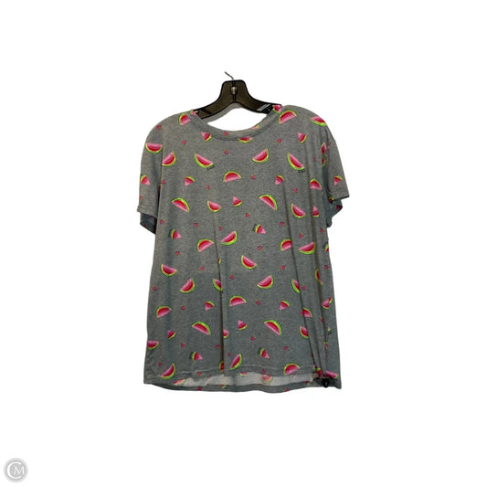 Top Short Sleeve By Joyspun In Grey, Size: M