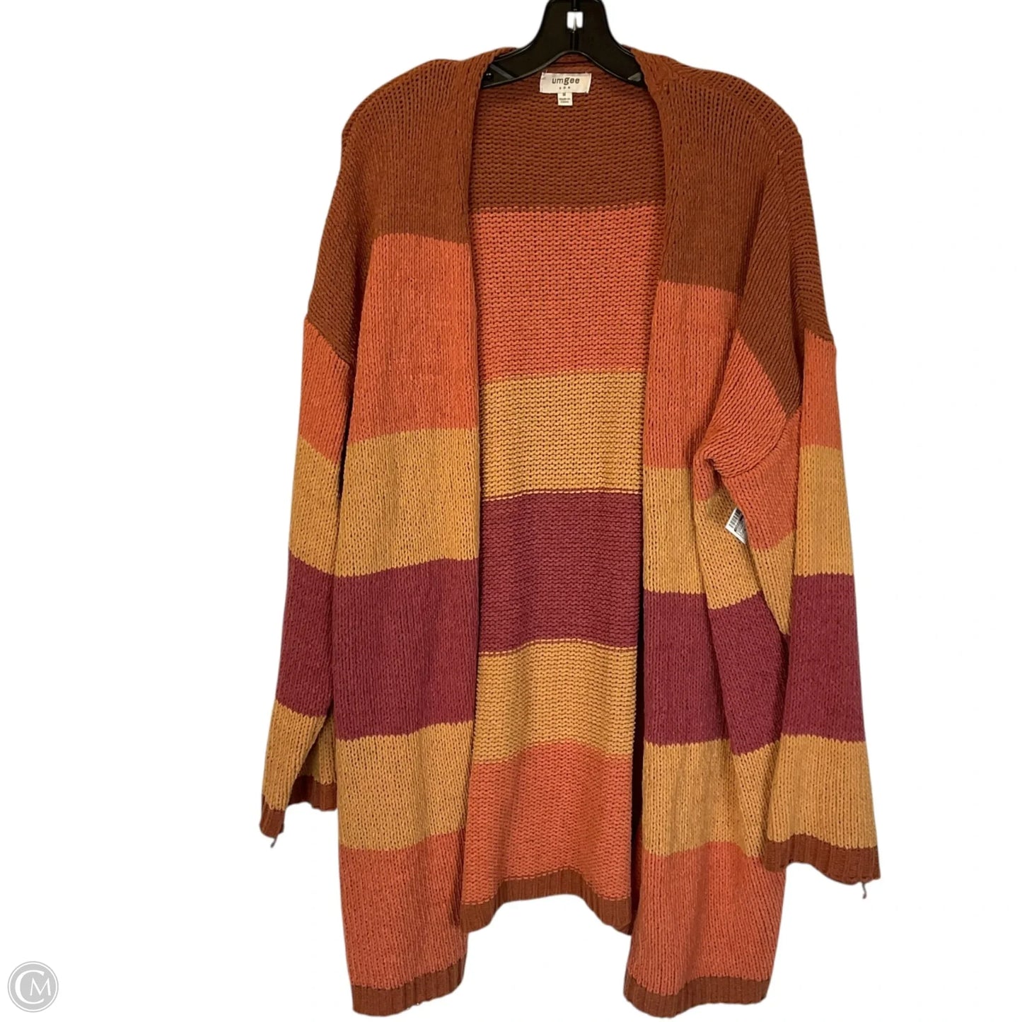 Sweater Cardigan By Umgee In Orange, Size: M