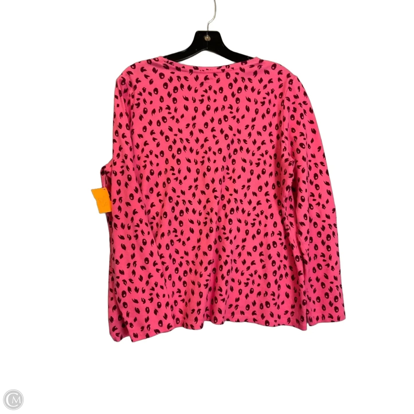 Top Long Sleeve Basic By Kim Rogers In Pink, Size: L
