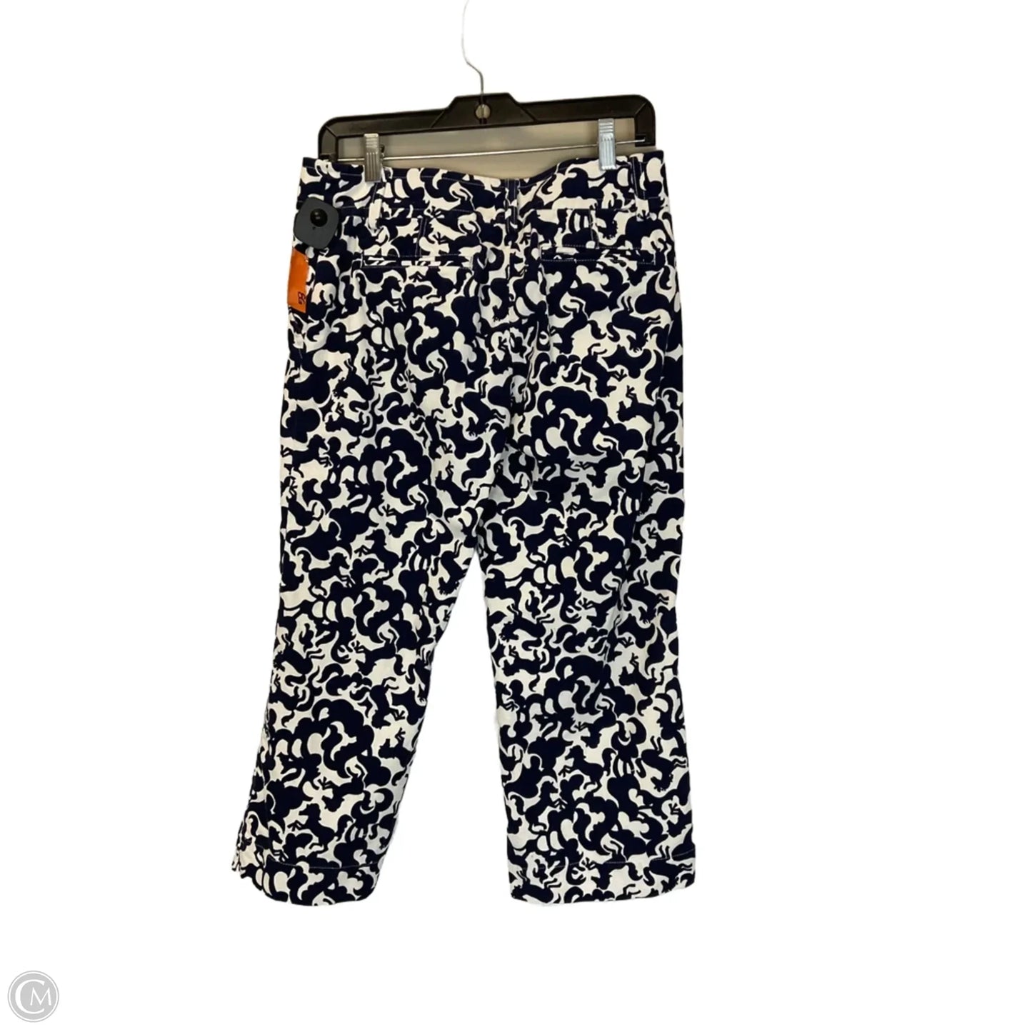 Pants Designer By Lilly Pulitzer In Blue & White, Size: 4