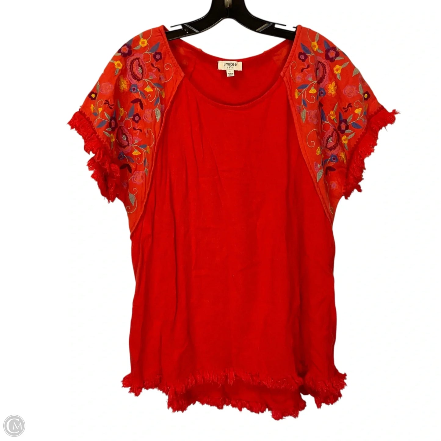Top Short Sleeve By Umgee In Orange, Size: L