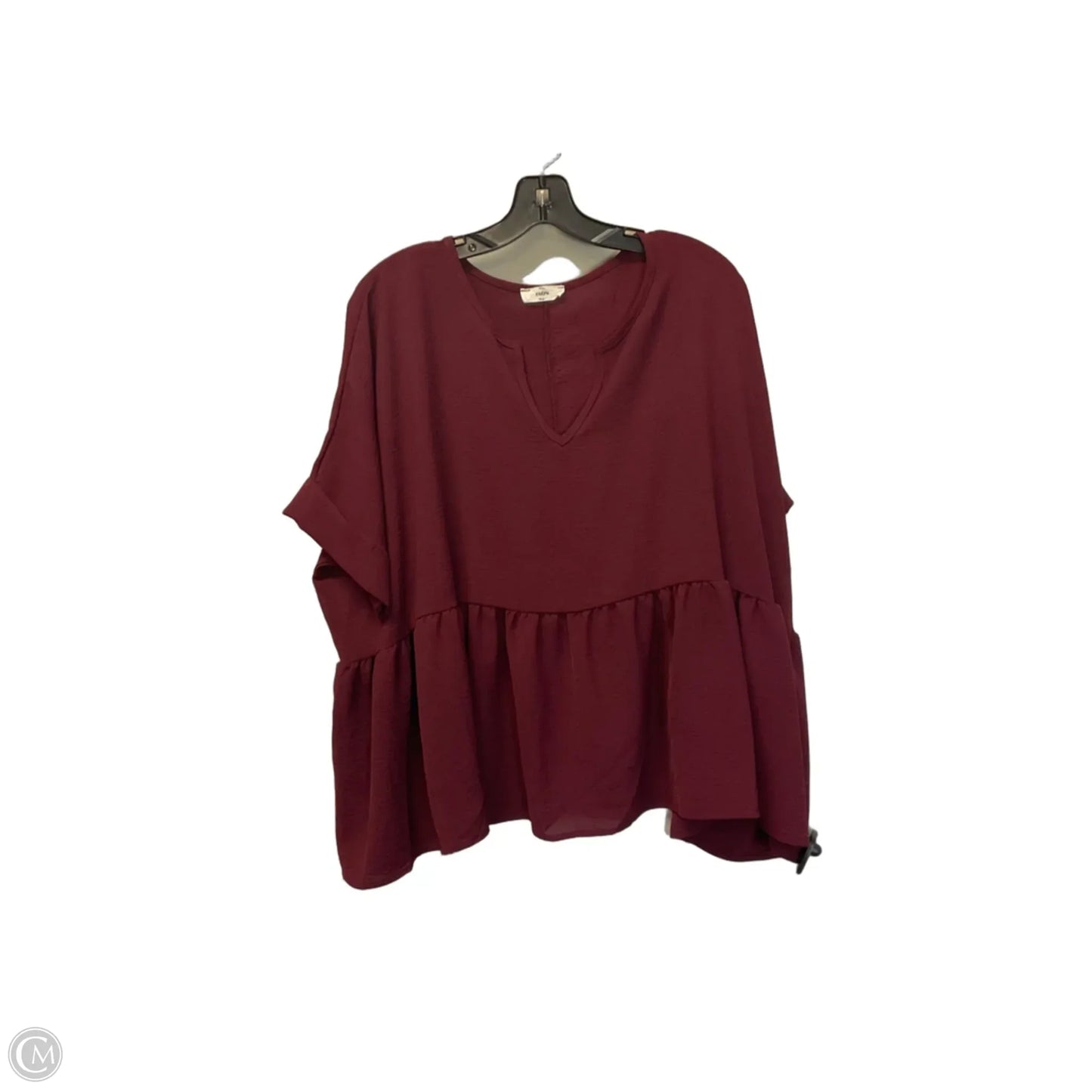 Top Short Sleeve Basic By Entro In Red, Size: M