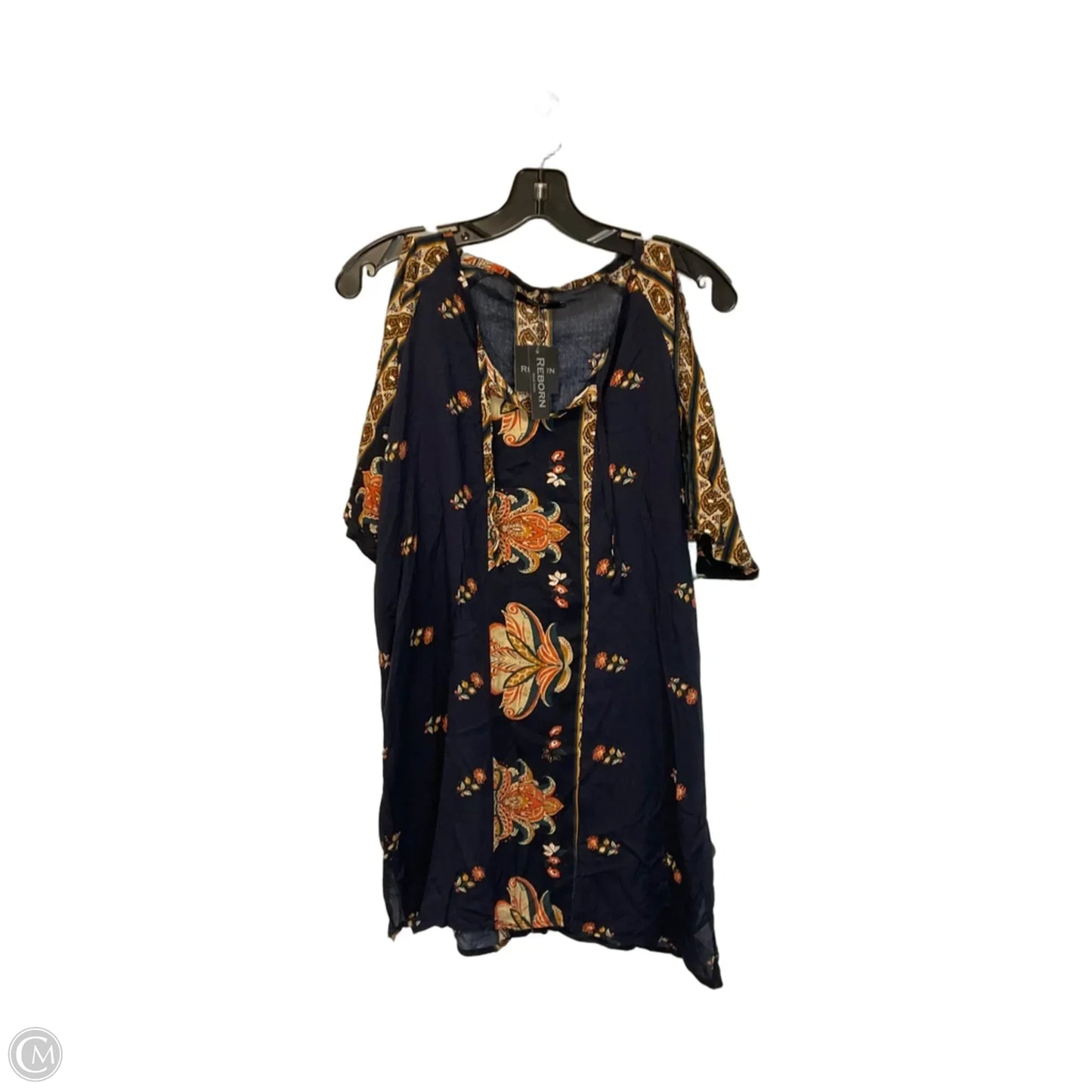 Top Short Sleeve Basic By Reborn In Blue, Size: L