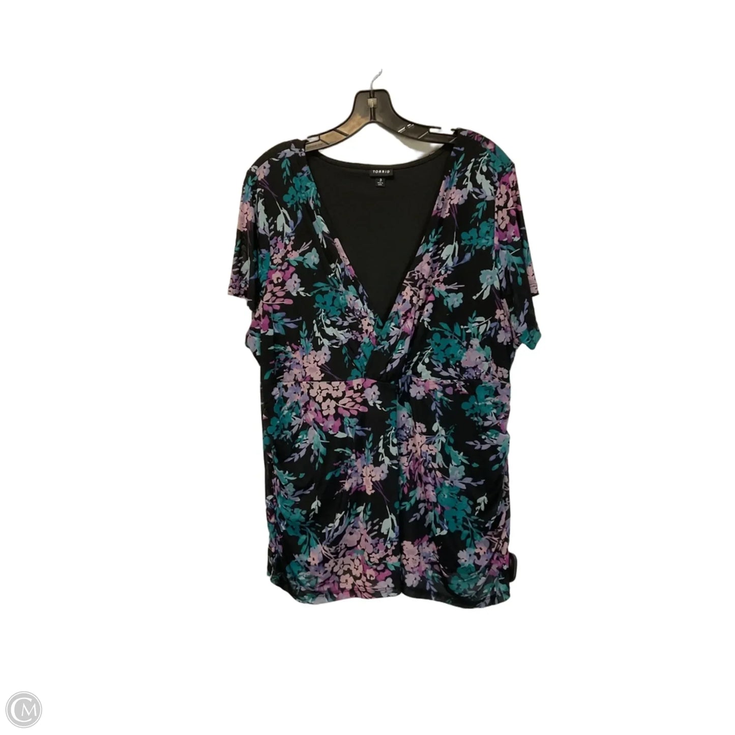 Top Short Sleeve Basic By Torrid In Black, Size: 3x