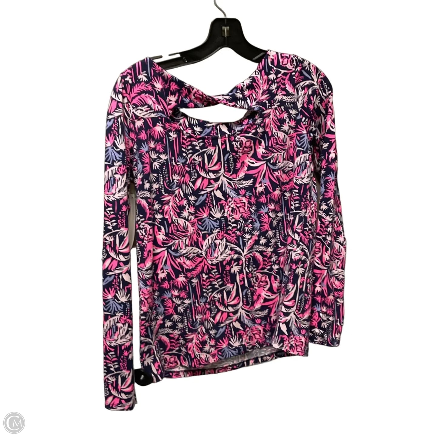 Top Long Sleeve Designer By Lilly Pulitzer In Blue & Pink, Size: S