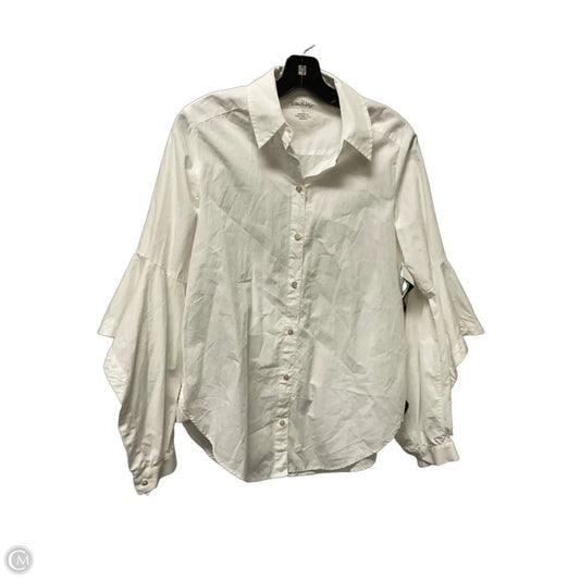 Top Long Sleeve Designer By Lilly Pulitzer In White, Size: S