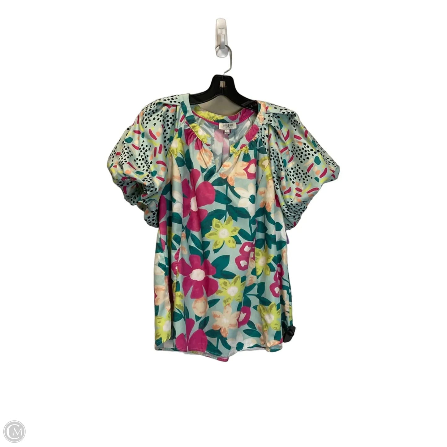 Top Short Sleeve By Umgee In Green, Size: L