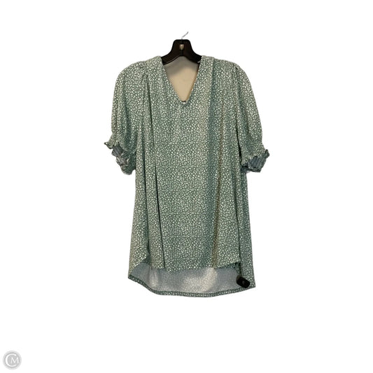 Top Short Sleeve Basic By Adrianna Papell In Green, Size: 3x