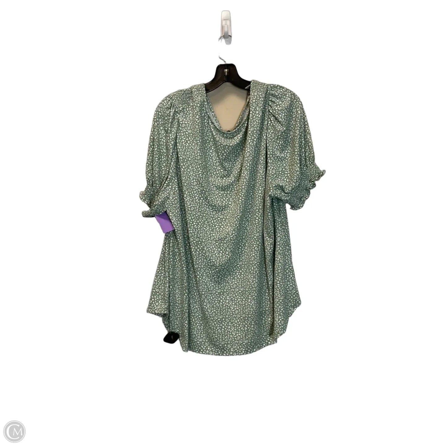 Top Short Sleeve Basic By Adrianna Papell In Green, Size: 3x