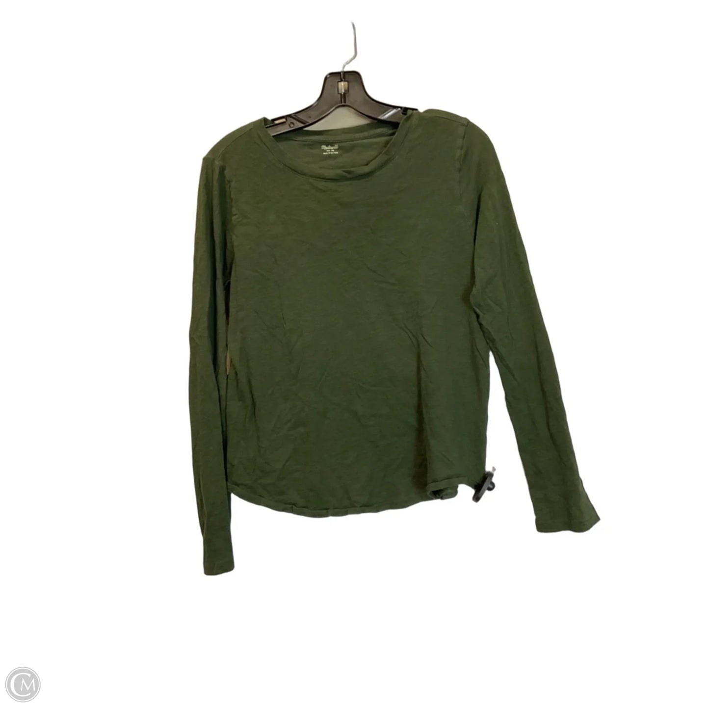 Top Long Sleeve Basic By Madewell In Green, Size: M