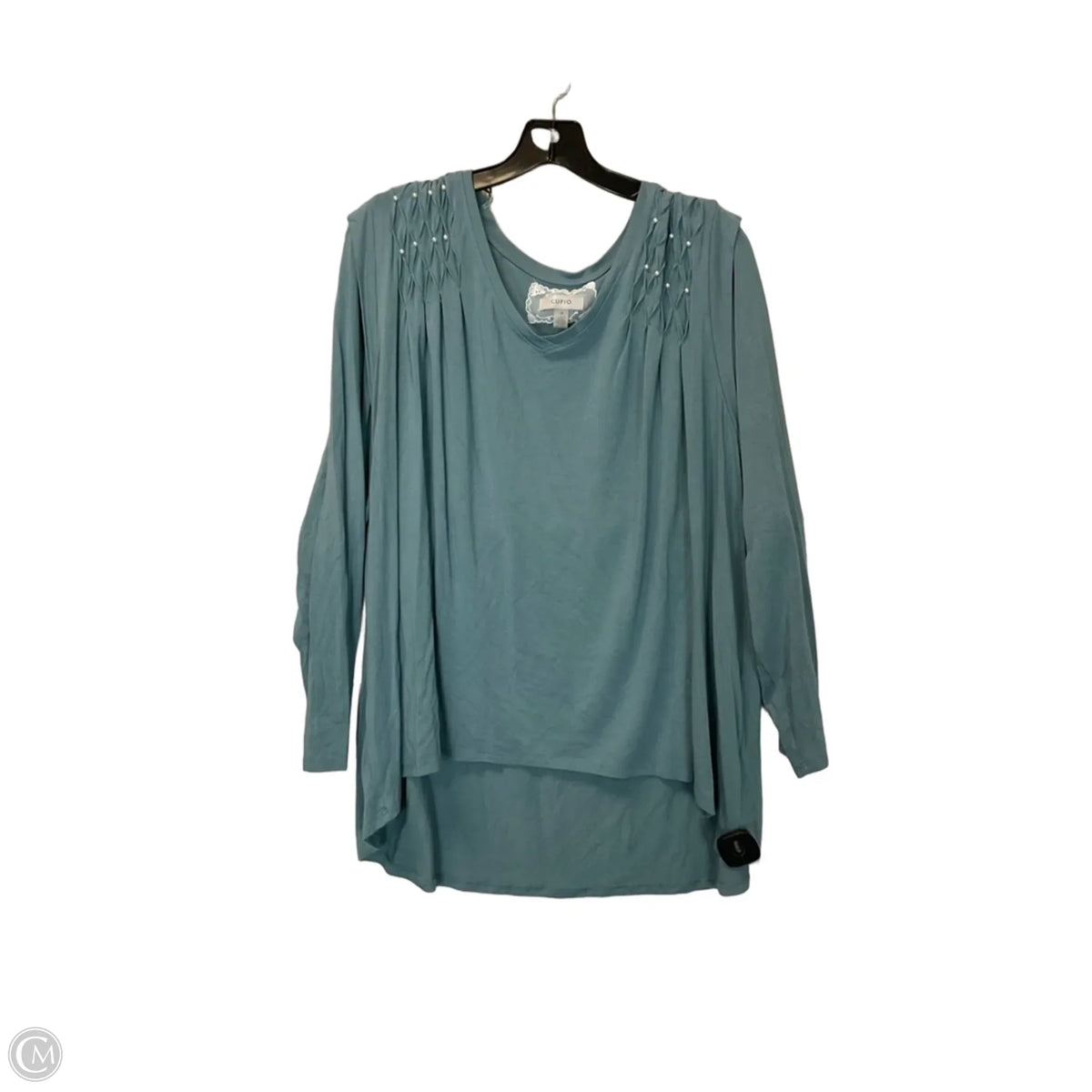 Top Long Sleeve Basic By Cupio In Blue, Size: 2x