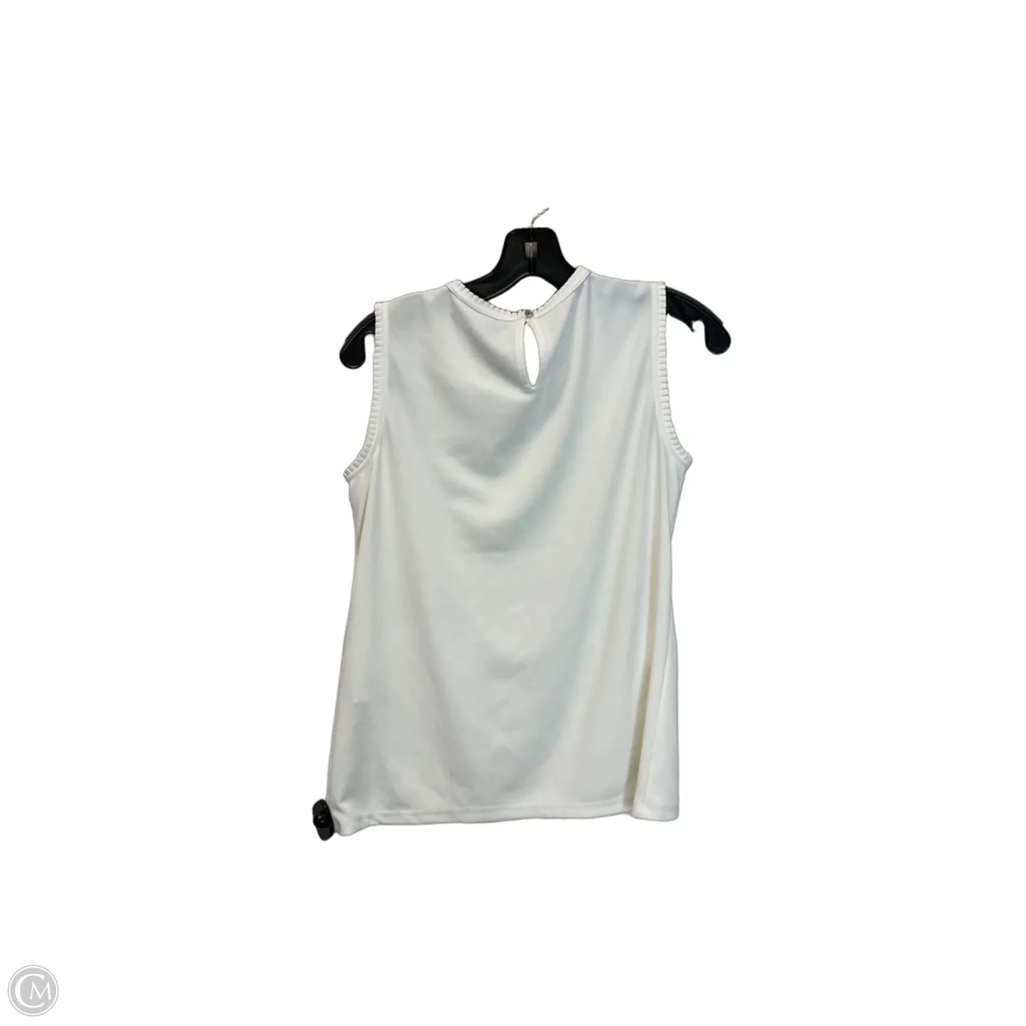 Top Sleeveless Designer By Karl Lagerfeld In White, Size: Xs