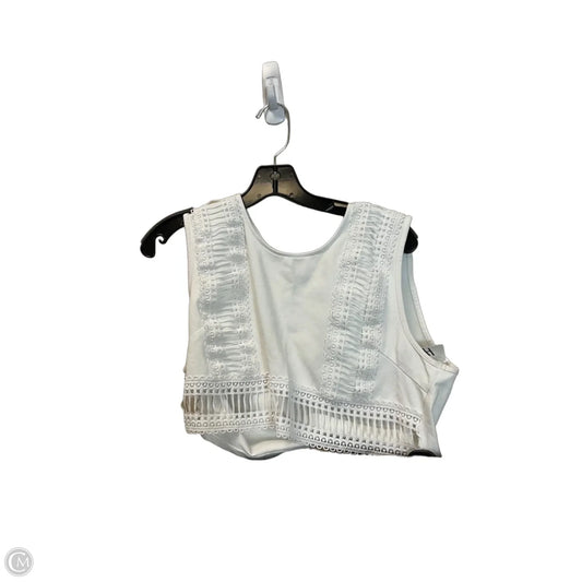 Top Sleeveless Basic By Charlotte Russe In White, Size: L