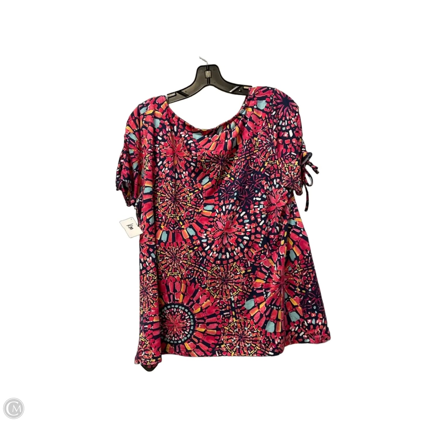 Top Short Sleeve Basic By Clothes Mentor In Floral Print, Size: Xl