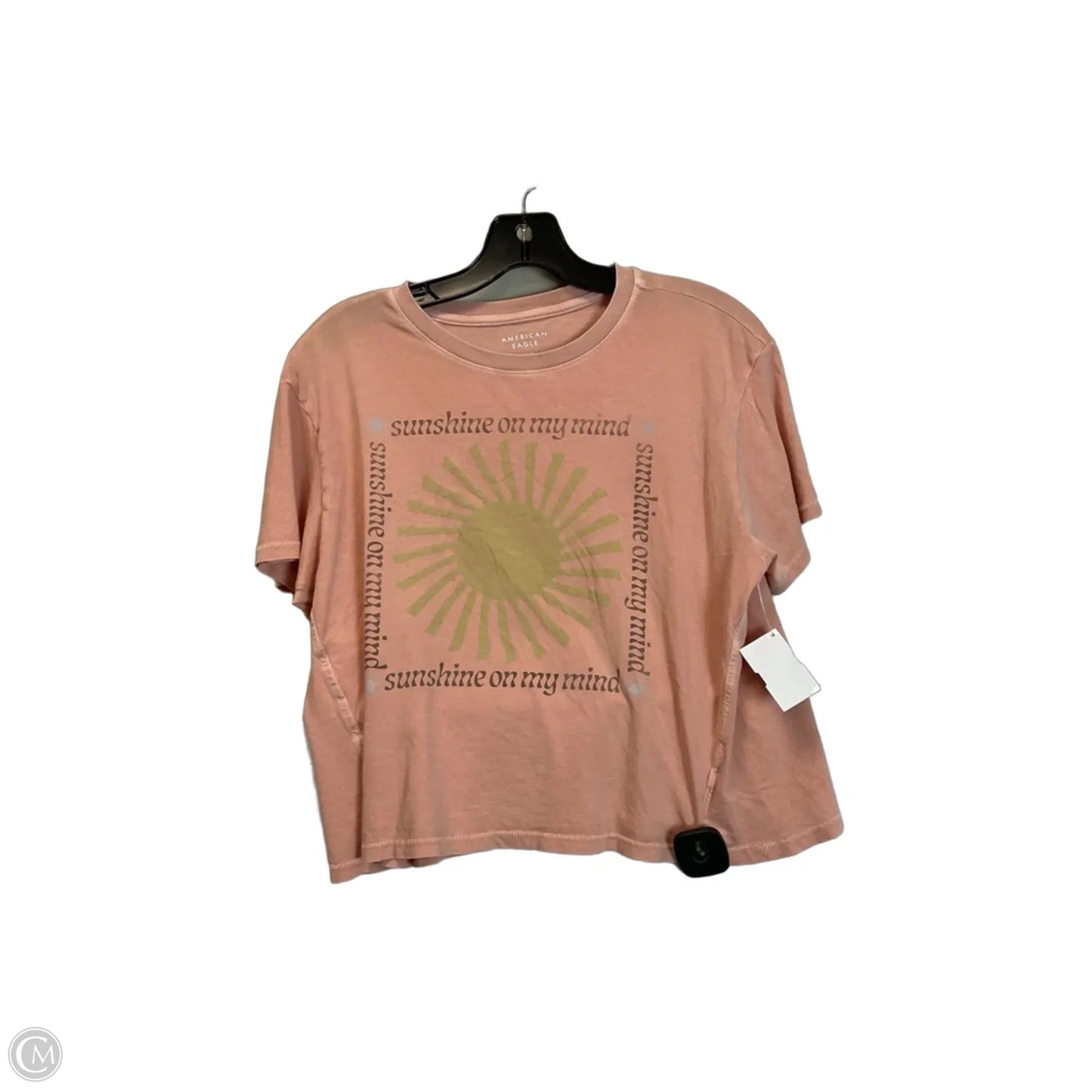 Top Short Sleeve Basic By American Eagle In Pink, Size: M