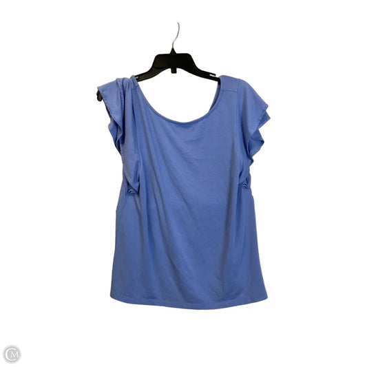 Top Short Sleeve Designer By Lilly Pulitzer In Blue, Size: M