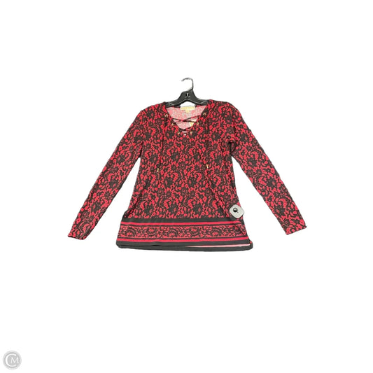 Top Long Sleeve By Michael By Michael Kors In Red, Size: Xxs