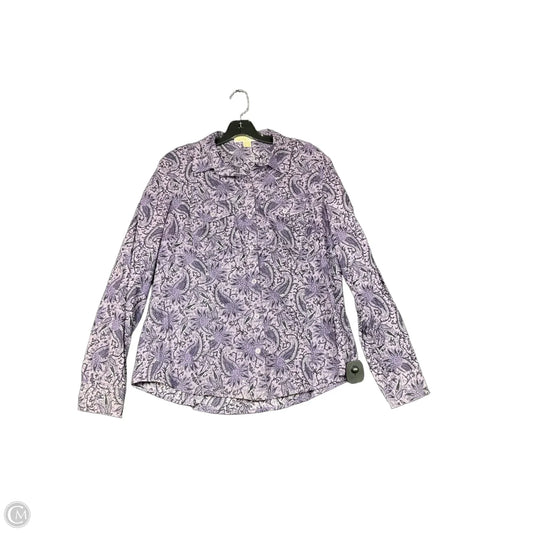 Top Long Sleeve By Michael By Michael Kors In Purple, Size: L