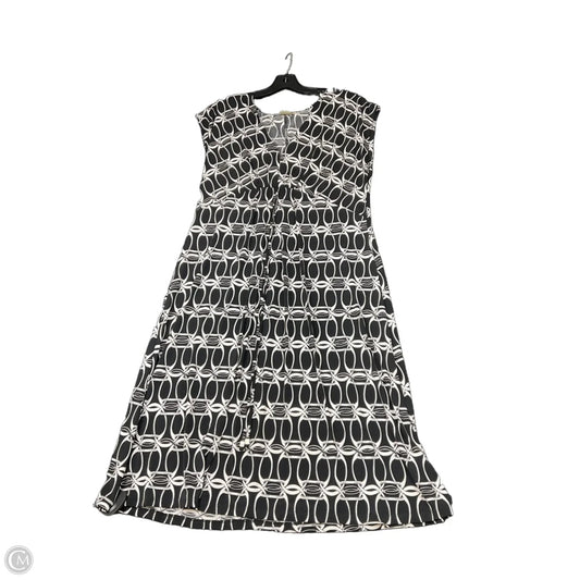 Dress Casual Midi By Michael By Michael Kors In Black, Size: L