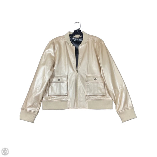 Jacket Designer By Karl Lagerfeld In Gold, Size: L