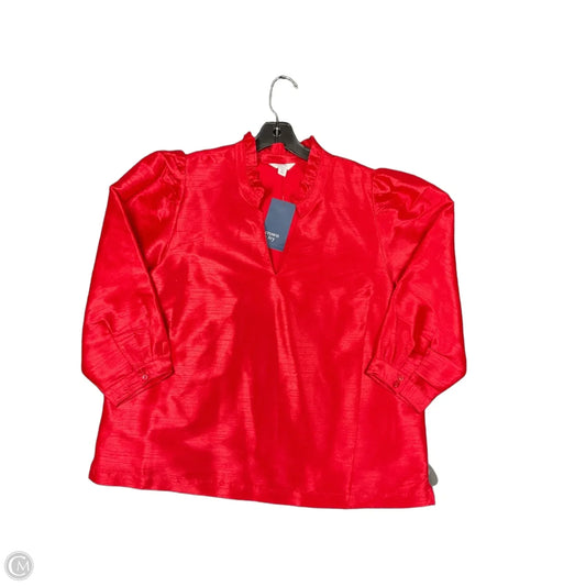 Top Long Sleeve Basic By Crown And Ivy In Red, Size: Xl