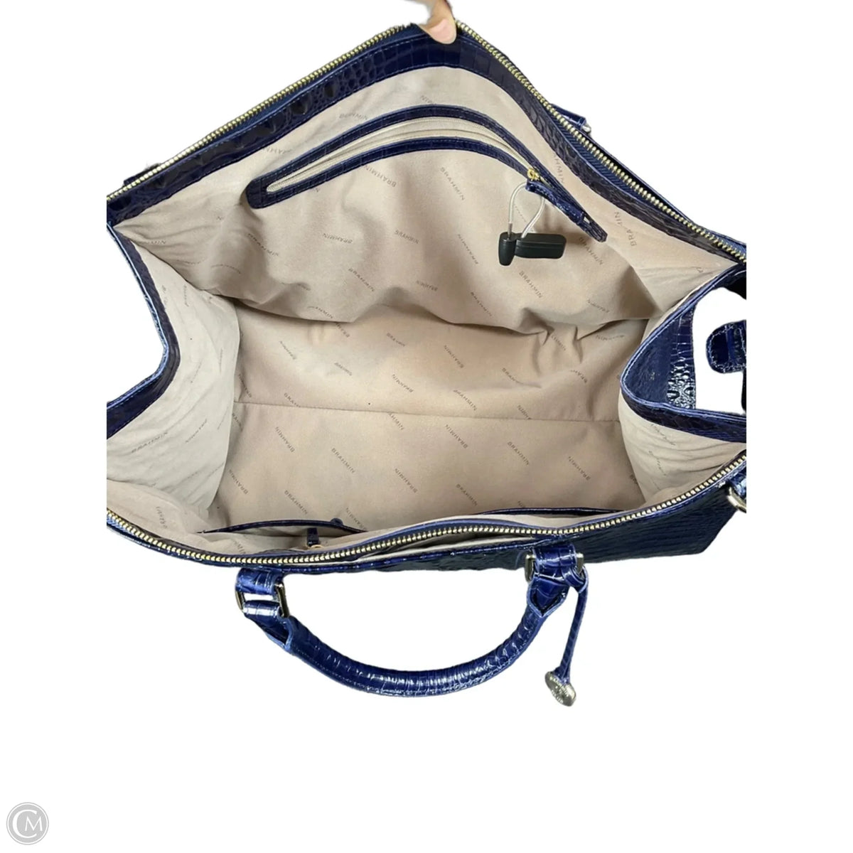 Handbag Designer By Brahmin, Size: Large