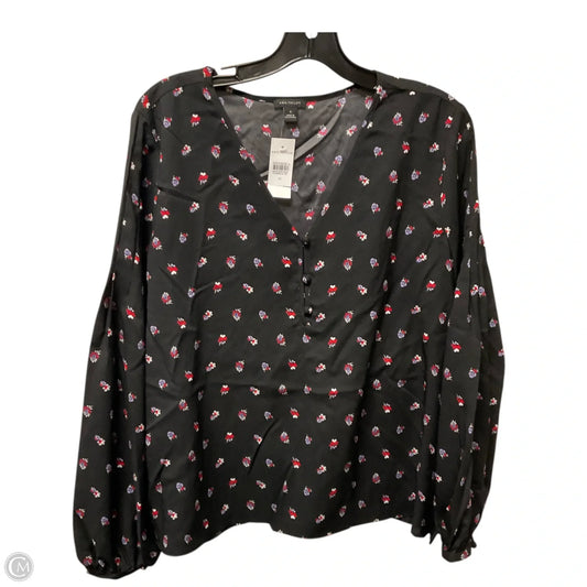 Top Long Sleeve Basic By Ann Taylor In Black, Size: M