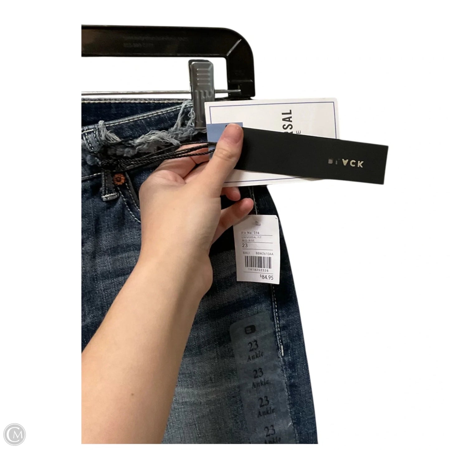 Jeans Skinny By Buckle Black In Blue Denim, Size: 0