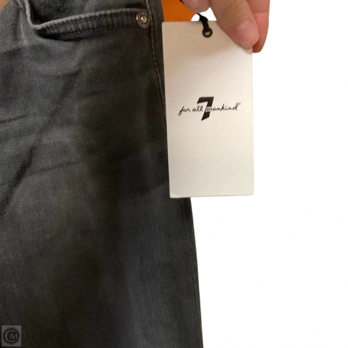 Jeans Skinny By 7 For All Mankind In Black Denim, Size: 0