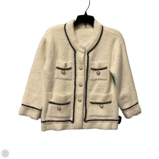 Sweater Cardigan By Cmc In Cream, Size: M