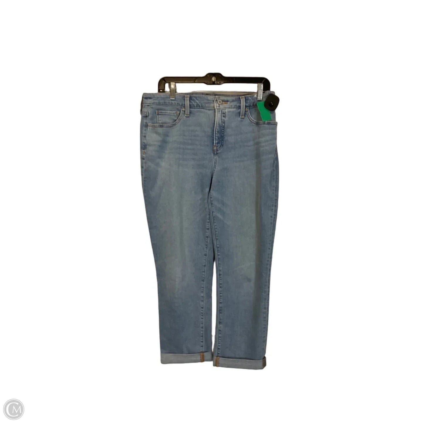 Jeans Straight By Chicos In Blue Denim, Size: 8
