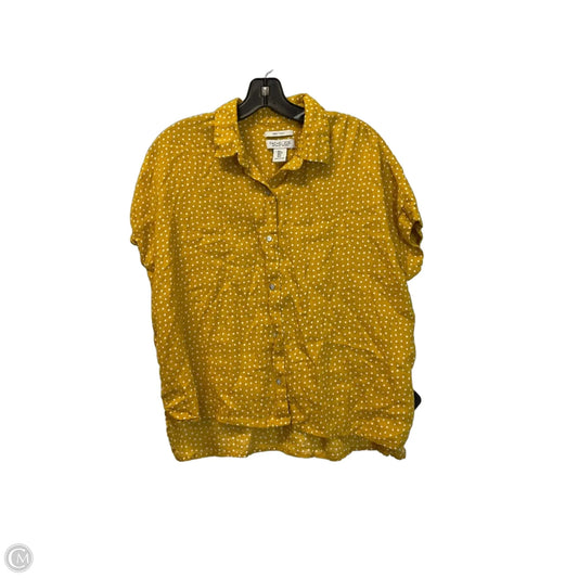 Top Short Sleeve Basic By Rachel Zoe In Yellow, Size: S