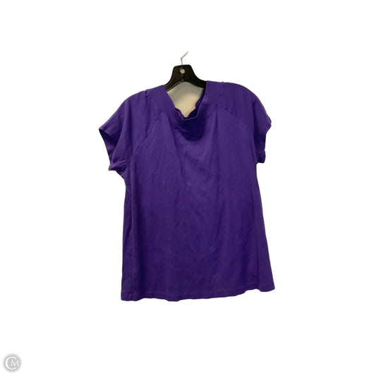 Top Short Sleeve By Jones New York In Purple, Size: 2x