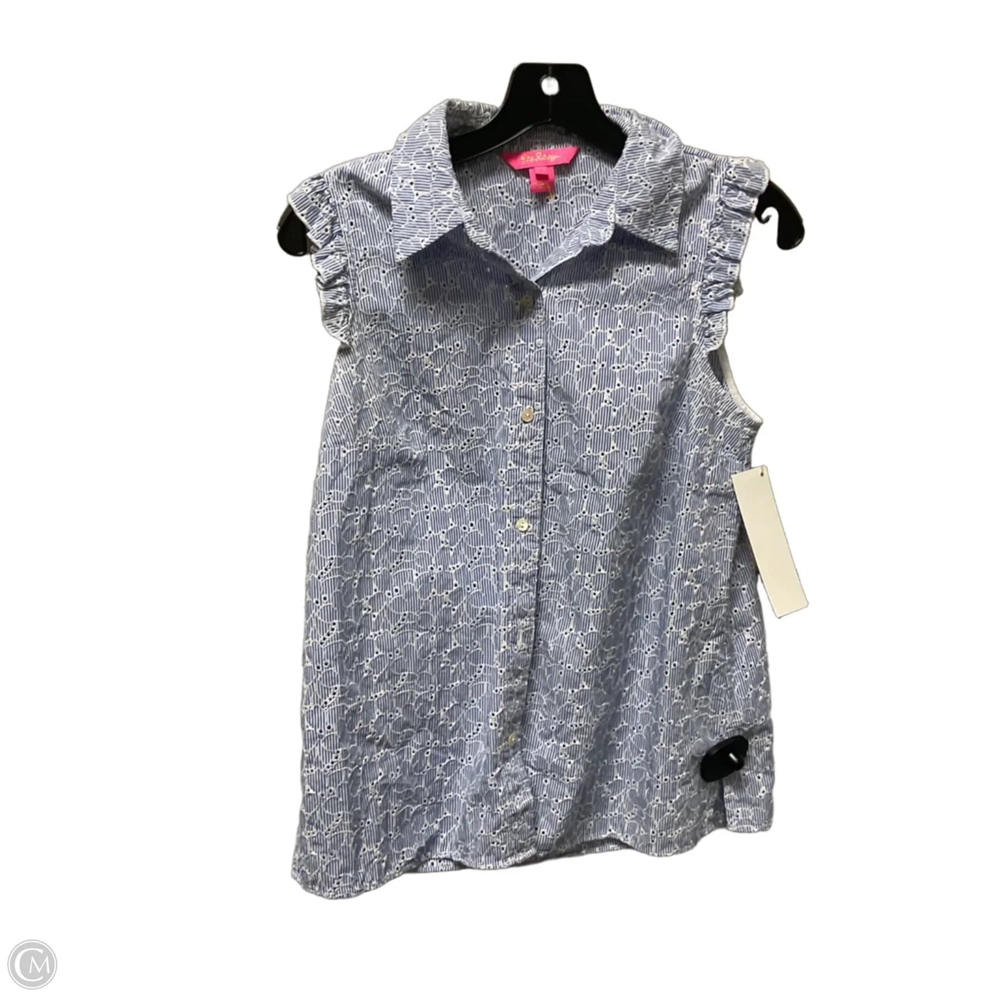Top Sleeveless Designer By Lilly Pulitzer In Blue, Size: 2