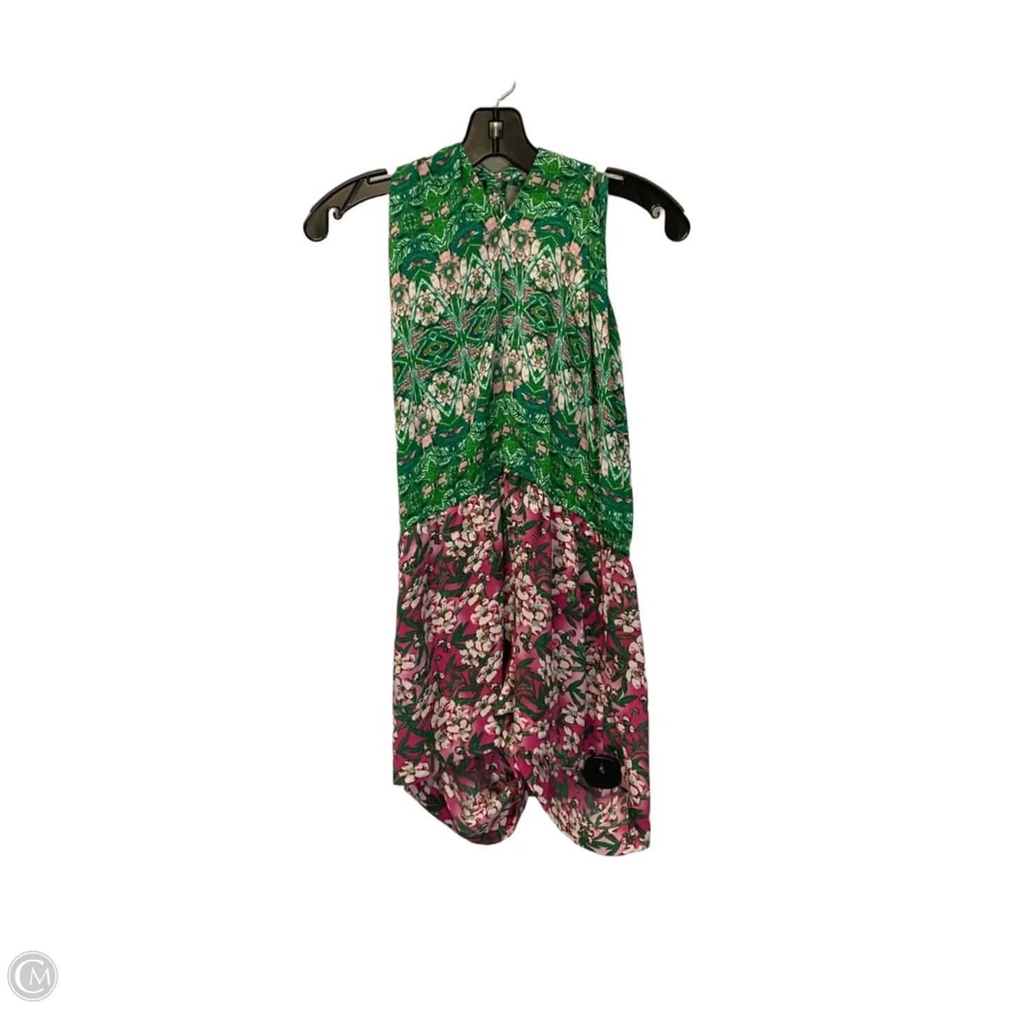 Romper By Bcbgmaxazria In Green & Pink, Size: M