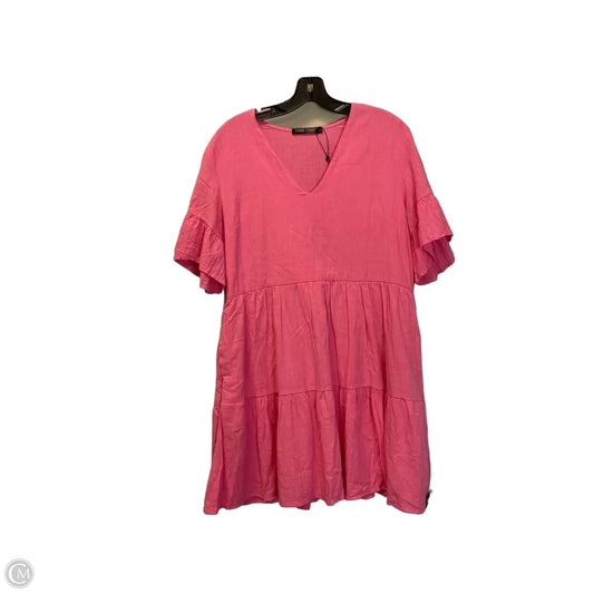 Dress Casual Midi By Clothes Mentor In Pink, Size: L