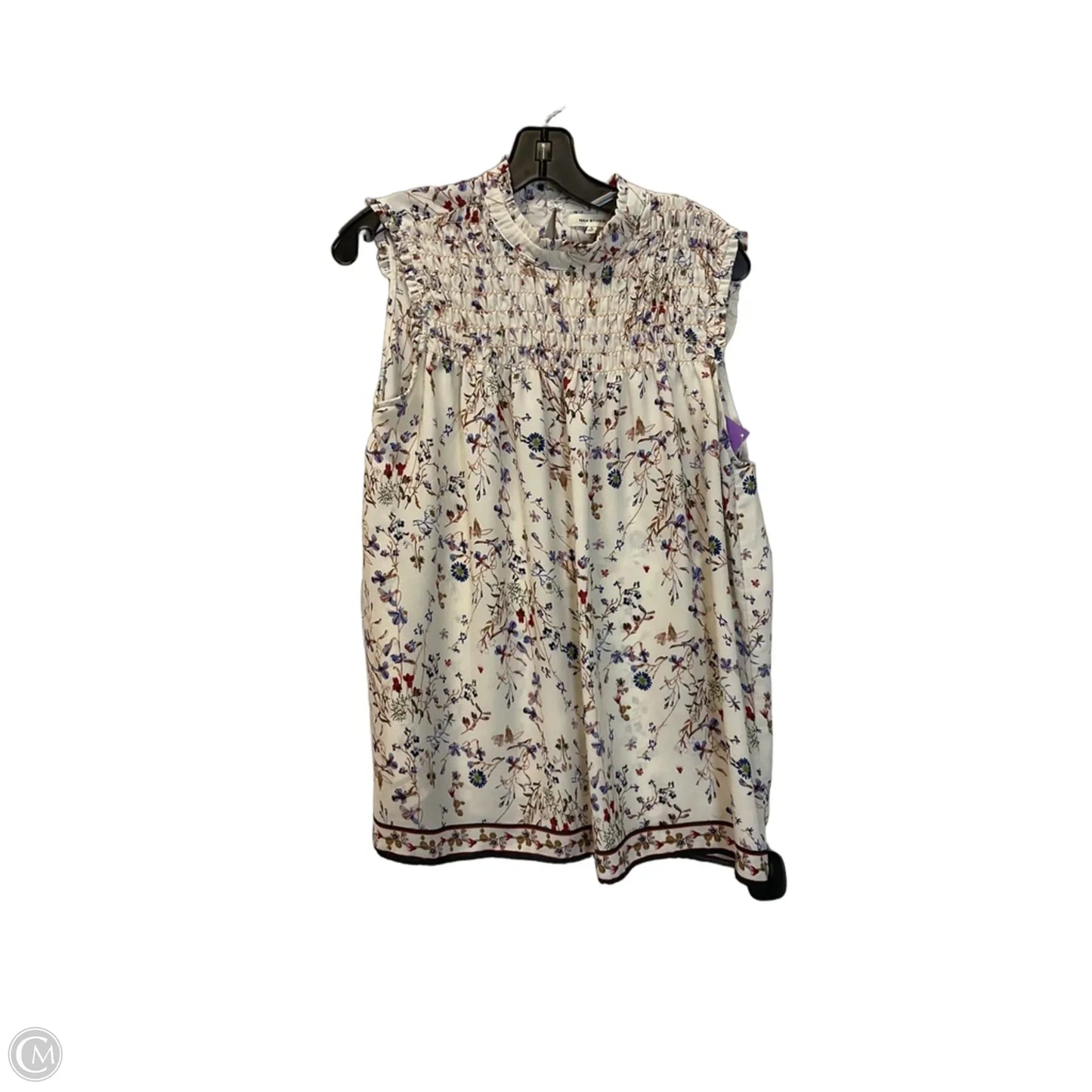 Top Sleeveless By Max Studio In Floral Print, Size: L