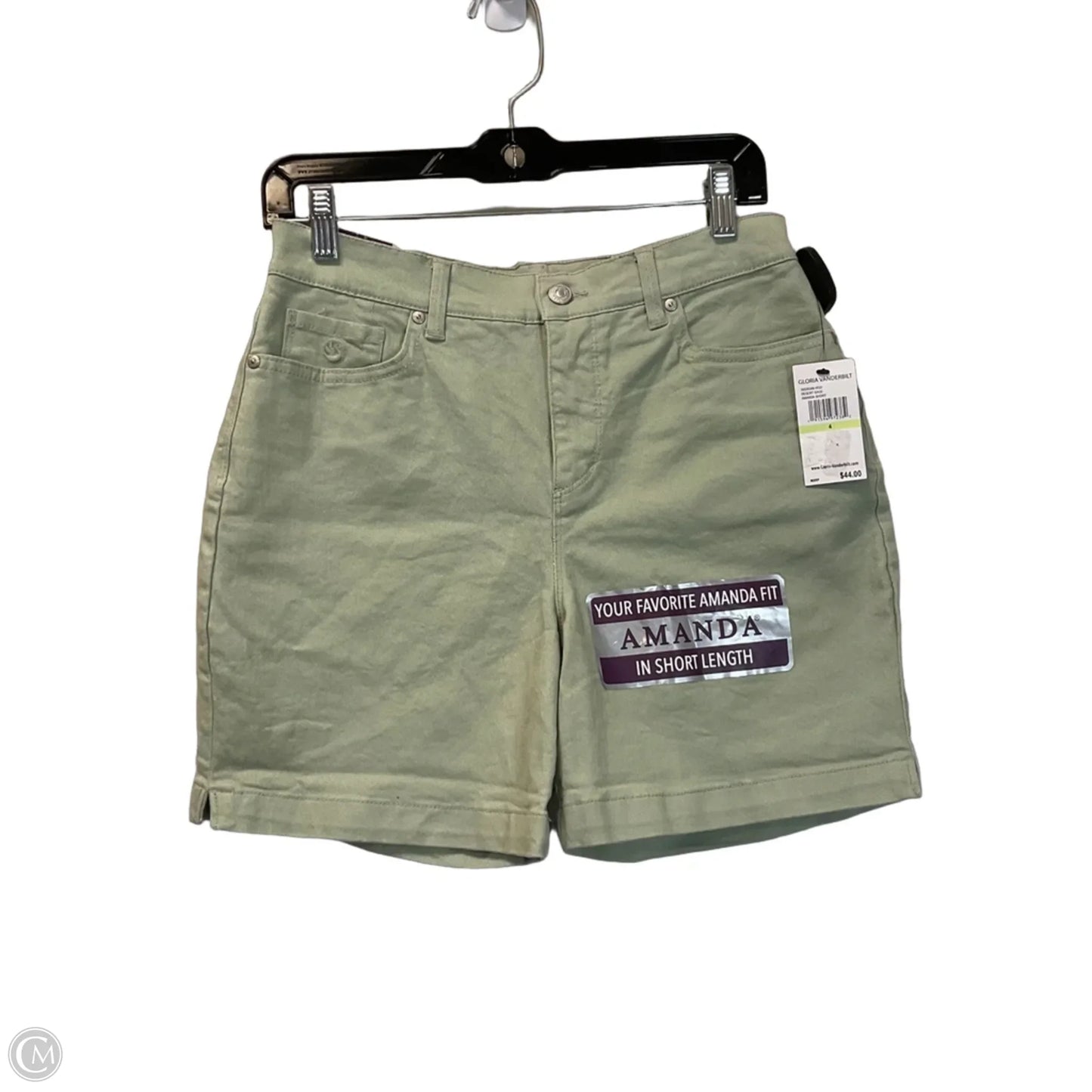 Shorts By Gloria Vanderbilt In Green Denim, Size: 4