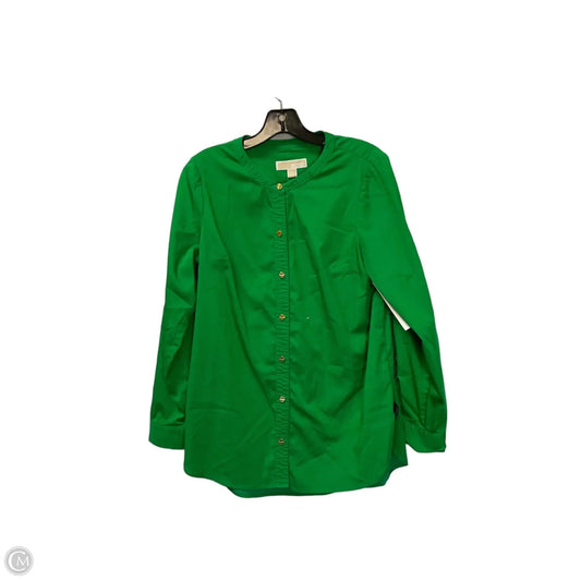Top Long Sleeve By Michael By Michael Kors In Green, Size: M