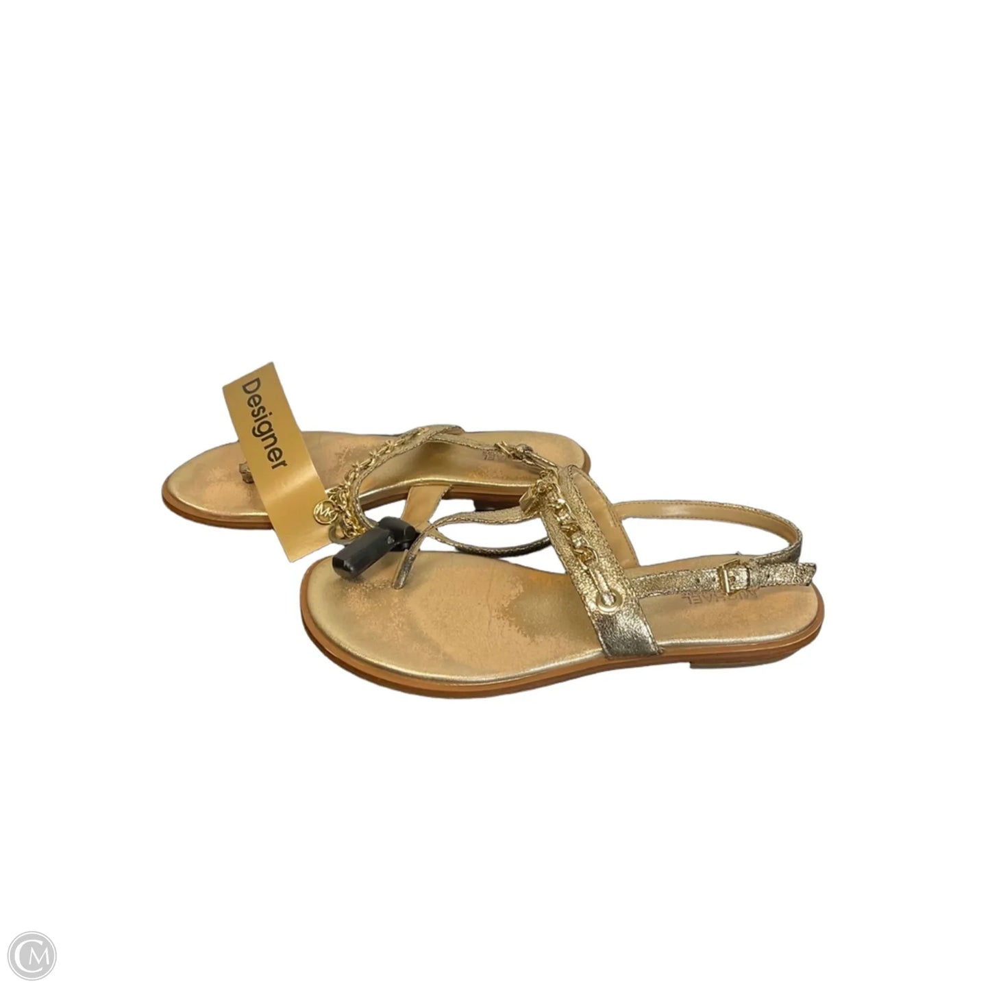 Sandals Flats By Michael By Michael Kors In Gold, Size: 8