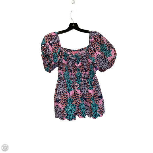 Top Short Sleeve By Simply Southern In Multi-colored, Size: S
